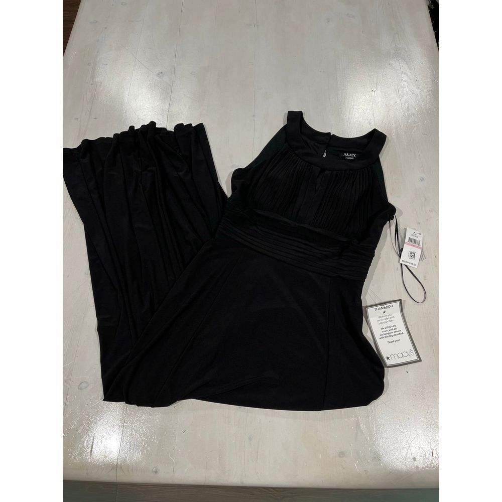 New w tags! SLNY black maxi long dress‎ size 10